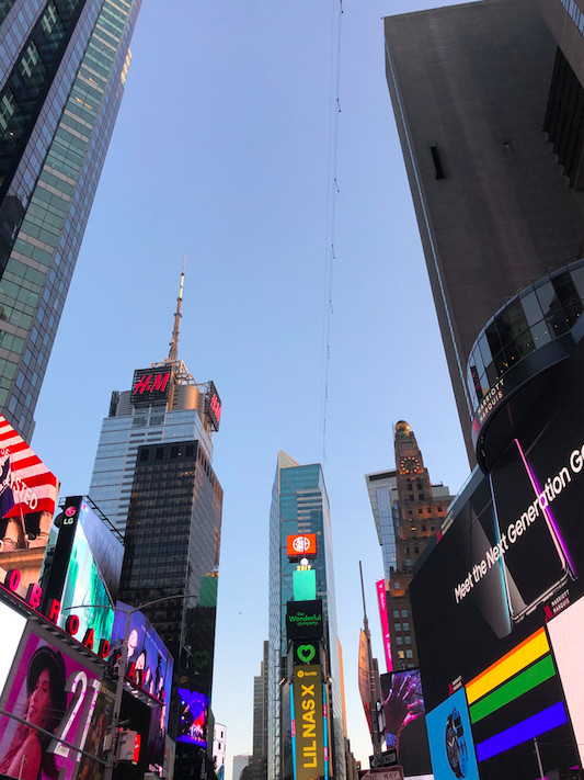 Above: Typerope set up in Times Square for The Flying Wallendas live Highwire event